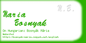 maria bosnyak business card