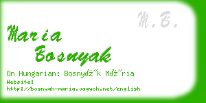 maria bosnyak business card